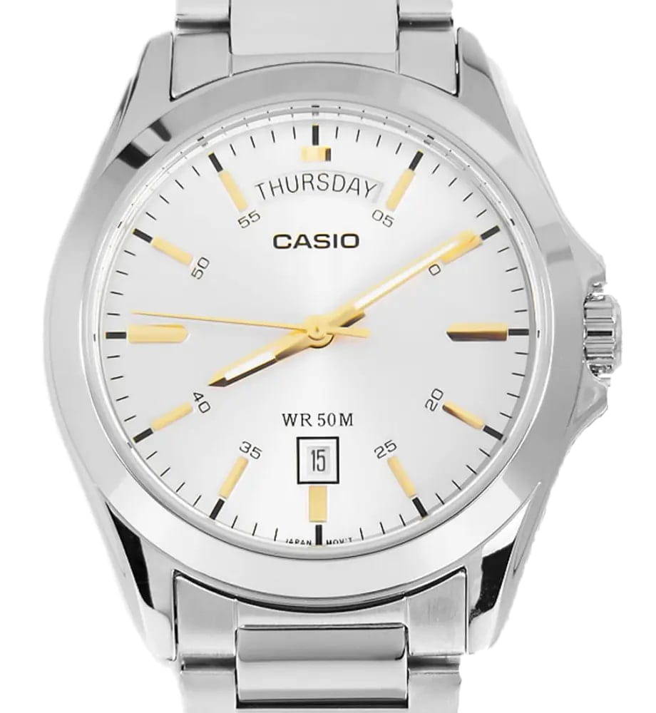 Casio MTP-1370D-7A2 мужские часы застежка крупным планом