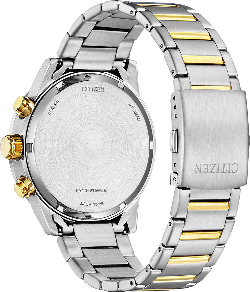 Citizen Citizen Chronograph AN3689-55X, chronograph citizen япония мужские часы на браслете нержавеющая сталь с ip-покрытием боковой вид