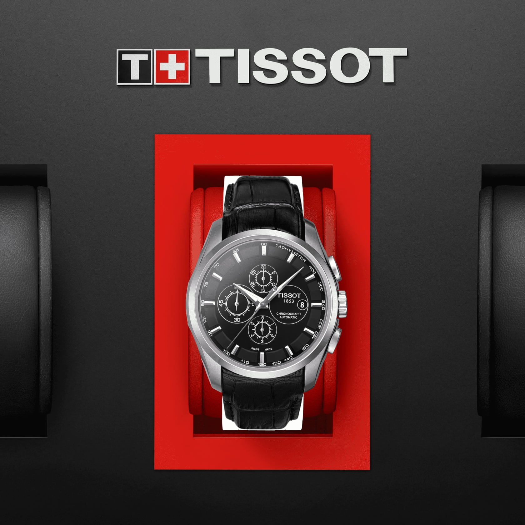 Tissot Tissot Couturier Automatic Chronograph T035.627.16.051.00, t-classic швейцария мужские часы на браслете кожаный боковой вид
