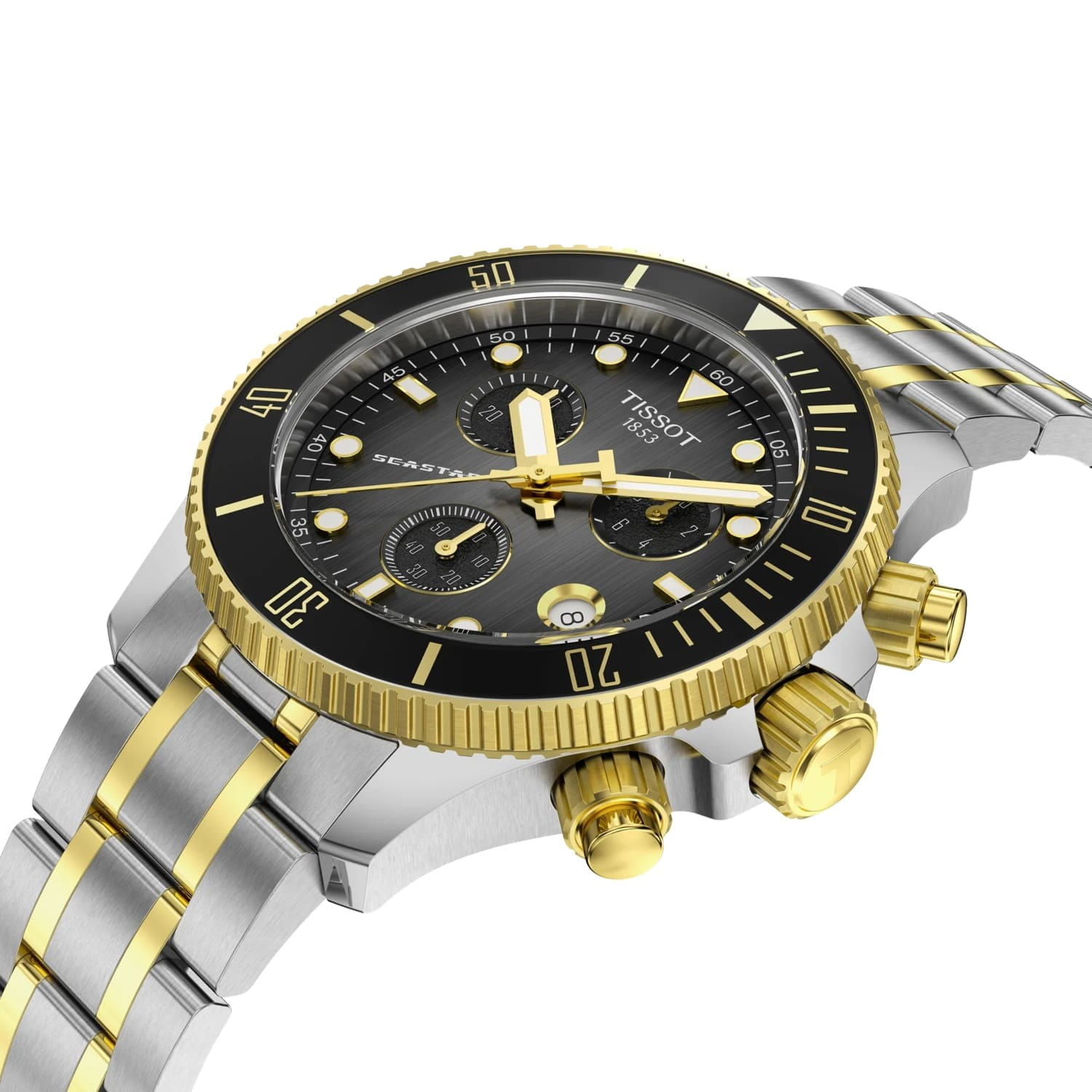 Tissot Tissot Seastar 1000 Quartz Chronograph 38mm T120.217.22.061.00 мужские часы черный циферблат на запястье