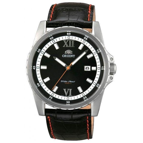 Orient Orient UNA7002B (FUNA7002B)  FUNA7002B  мужские часы  циферблат, браслет кожаный — вид спереди