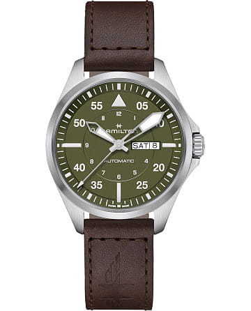 Hamilton Khaki Aviation Pilot Day Date Auto H64635560