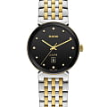 Rado Rado Florence Diamonds R48913743  R48913743 кварцевые женские часы черный циферблат, браслет нержавеющая сталь с pvd-покрытием — вид спереди