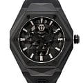 Philipp Plein Philipp Plein Skull Spikes PWPWA0324  PWPWA0324 кварцевые мужские часы черный циферблат, браслет силикон — вид спереди
