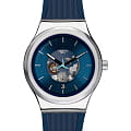 Swatch Swatch Irony Sistem51 YIS430  YIS430 механические мужские часы синий циферблат, браслет резина — вид спереди