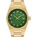 Jacques Philippe Jacques Philippe Aurora JPQLS522394S  JPQLS522394S кварцевые женские часы  зеленый циферблат, браслет нержавеющая сталь с ip-покрытием — вид спереди