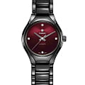 Rado Rado True Automatic Diamonds R27242742 Automatic R27242742 механические женские часы бордовый циферблат, браслет высокотехнологичная керамика + титан — вид спереди