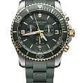 Victorinox Victorinox Maverick Chronograph 241694  241694 кварцевые мужские часы зеленый циферблат, браслет каучук — вид спереди