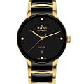 Rado Rado Centrix Automatic Diamonds R30008712 Automatic R30008712 механические мужские часы черный циферблат, браслет высокотехнологичная керамика + нержавеющая сталь с pvd покрытием — вид спереди
